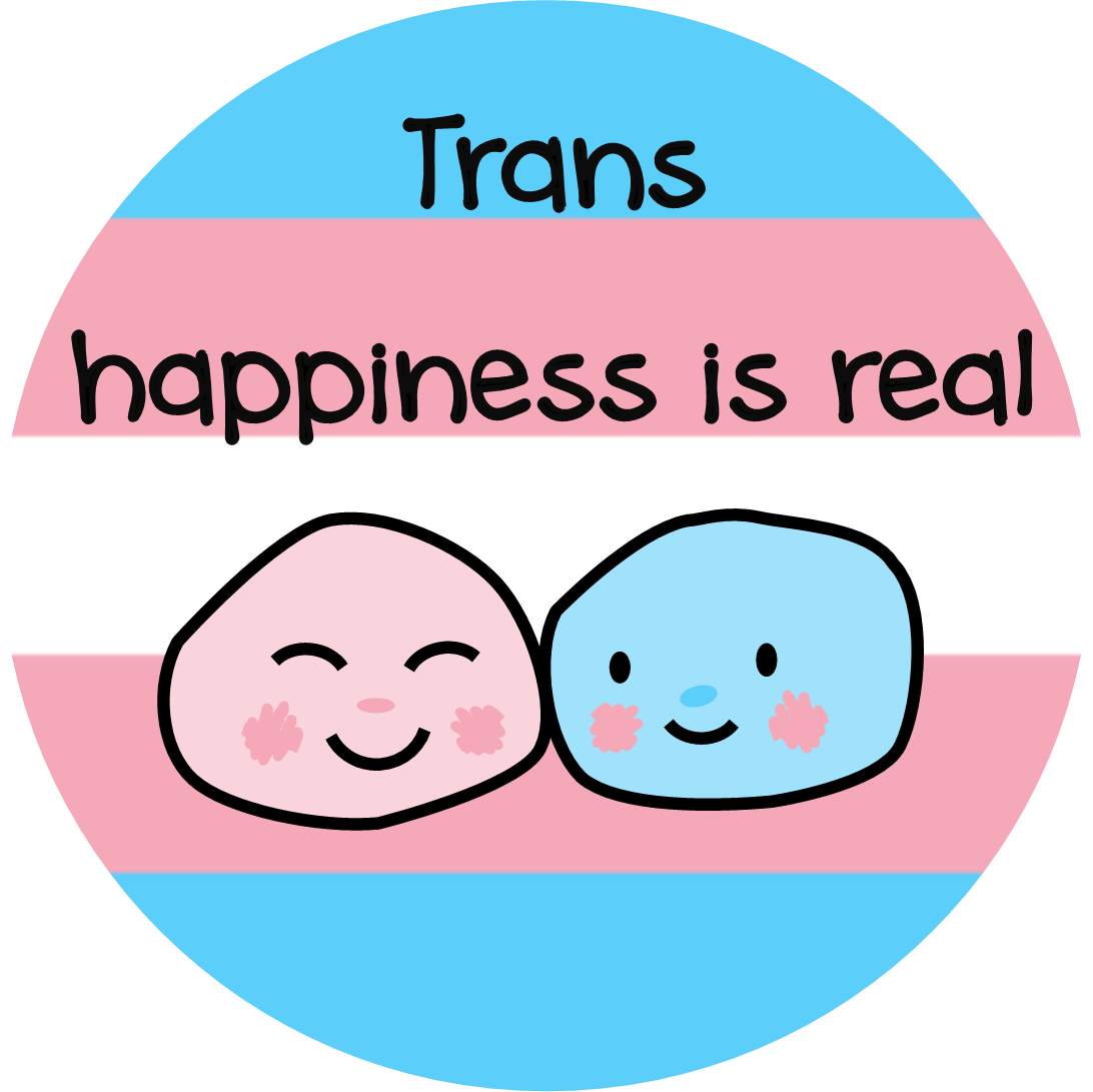 trans happiness is real smiley blobs